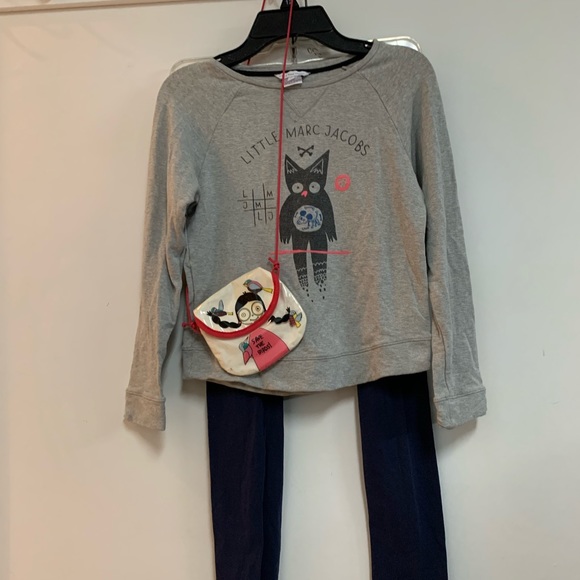 Little Marc Jacobs Logo Sweatshirt, Leggings and pouch - Picture 9 of 10